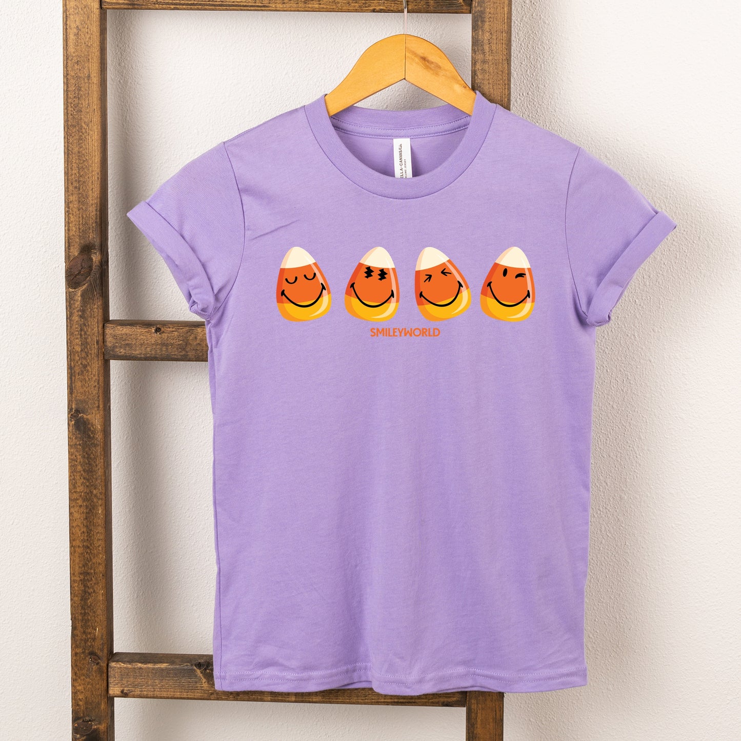 SmileyWorld Candy Corn Smiles - Youth Short Sleeve Graphic T-Shirt and Toddler Short Sleeve Graphic T-Shirt