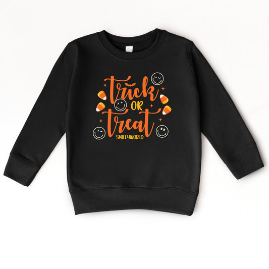 SmileyWorld Trick or Treat Candy - Toddler Graphic Sweatshirt and Youth Graphic Sweatshirt