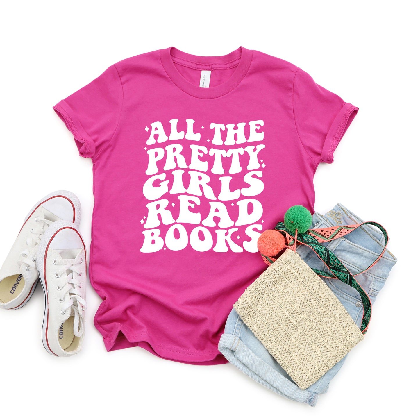 Pretty Girls Read Books | Youth Graphic Short Sleeve Tee