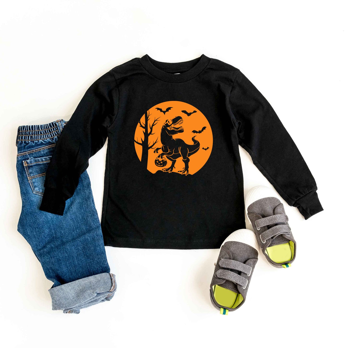 Dinosaur Moon | Youth Graphic Long Sleeve Tee