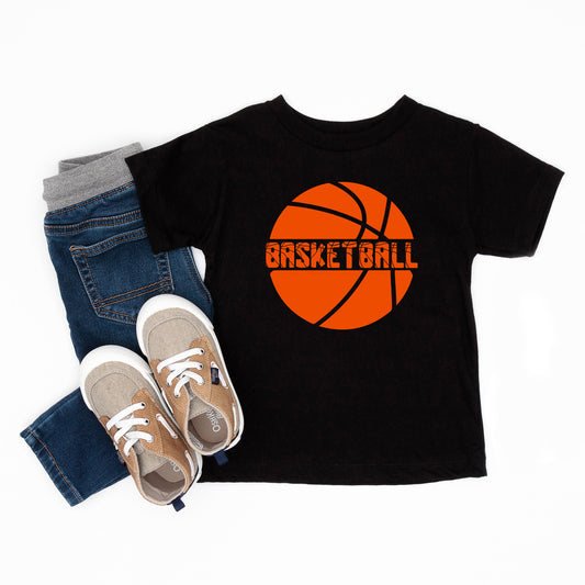 Basketball With Ball | Youth Graphic Short Sleeve Tee