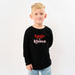 Hugs And Kisses | Youth Graphic Long Sleeve Tee