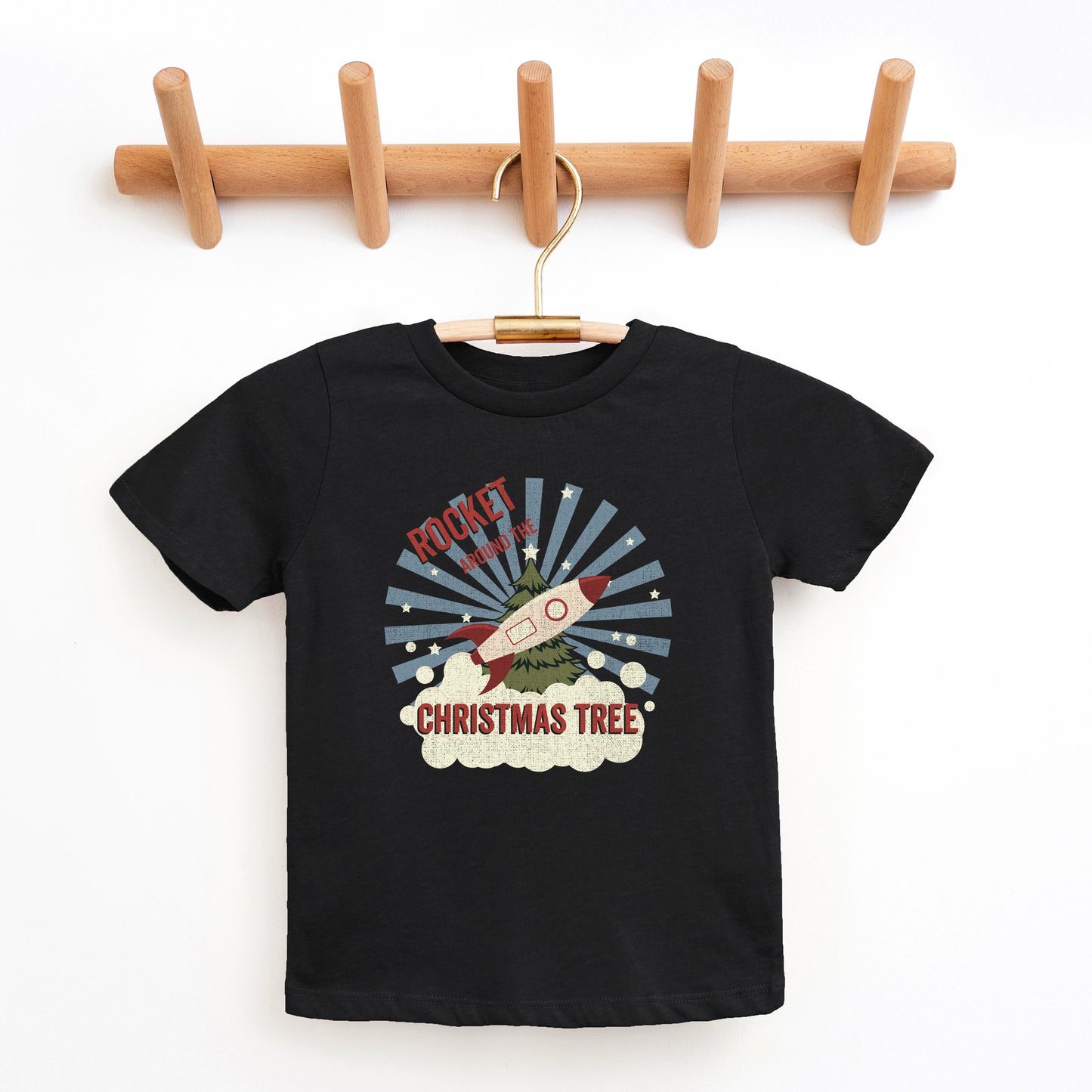 Rocket Around The Christmas Tree | Youth Graphic Short Sleeve Tee