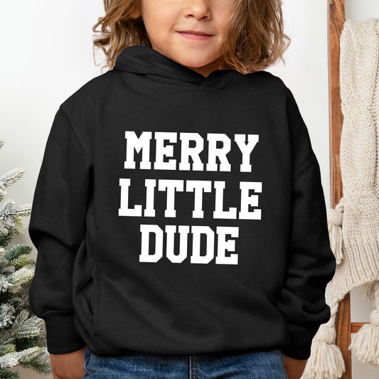 Merry Little Dude | Toddler Graphic Hoodie