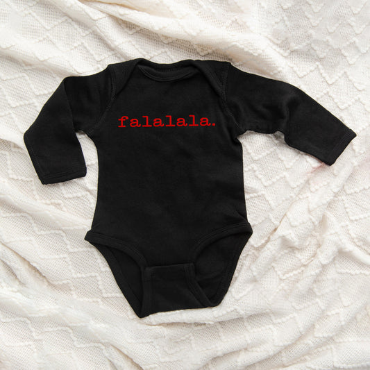 Falalala Puff Print | Baby Graphic Long Sleeve Onesie