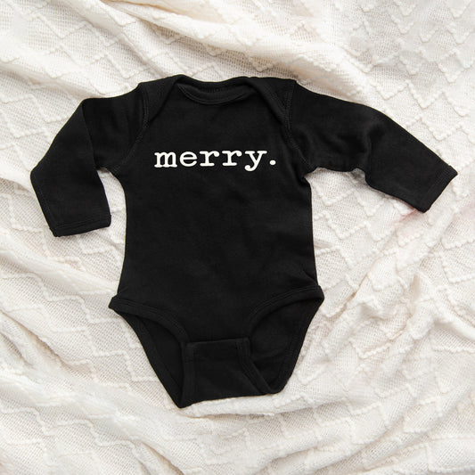 Merry Puff Print | Baby Graphic Long Sleeve Onesie