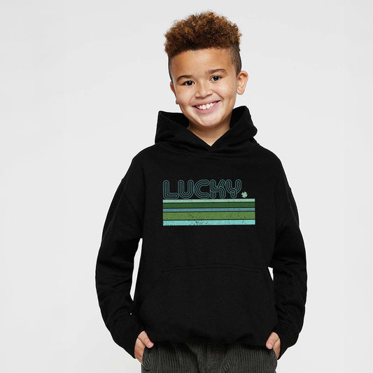 Retro Lucky Stripes | Youth Graphic Hoodie