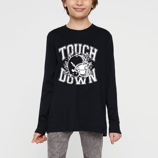 Touchdown Helmet | Youth Graphic Long Sleeve Tee