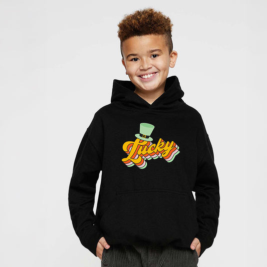 Retro Lucky Hat | Youth Graphic Hoodie