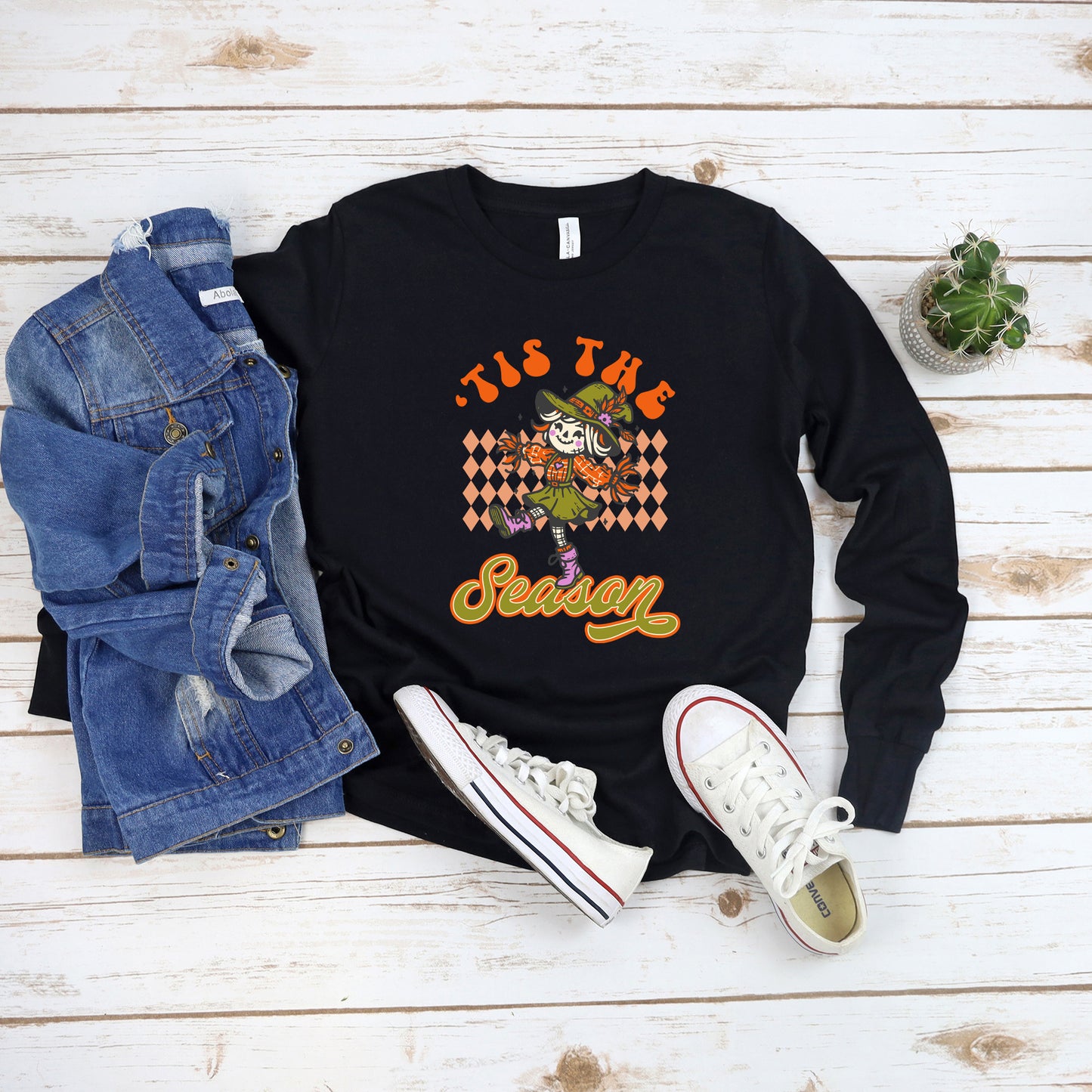 Tis The Season Scarecrow | Toddler Graphic Long Sleeve Tee