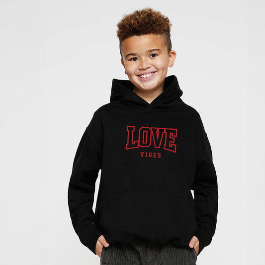 Love Vibes Varsity | Youth Graphic Hoodie