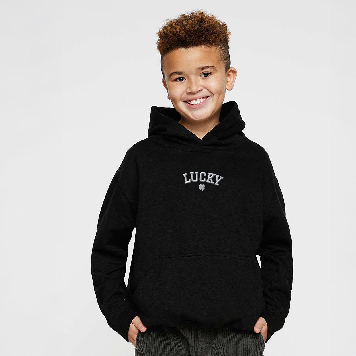 Embroidered Lucky Clover | Youth Graphic Hoodie