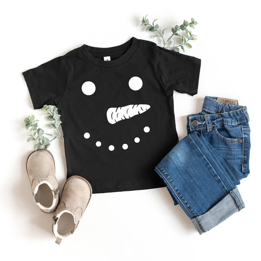 Snowman Face | Toddler Graphic Short Sleeve Tee