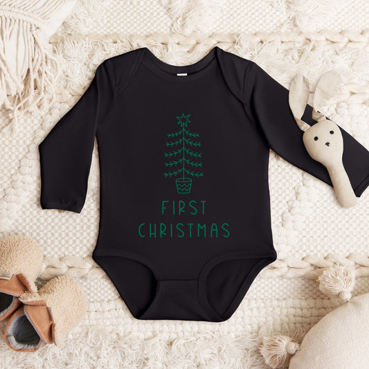 First Christmas Tree | Baby Graphic Long Sleeve Onesie