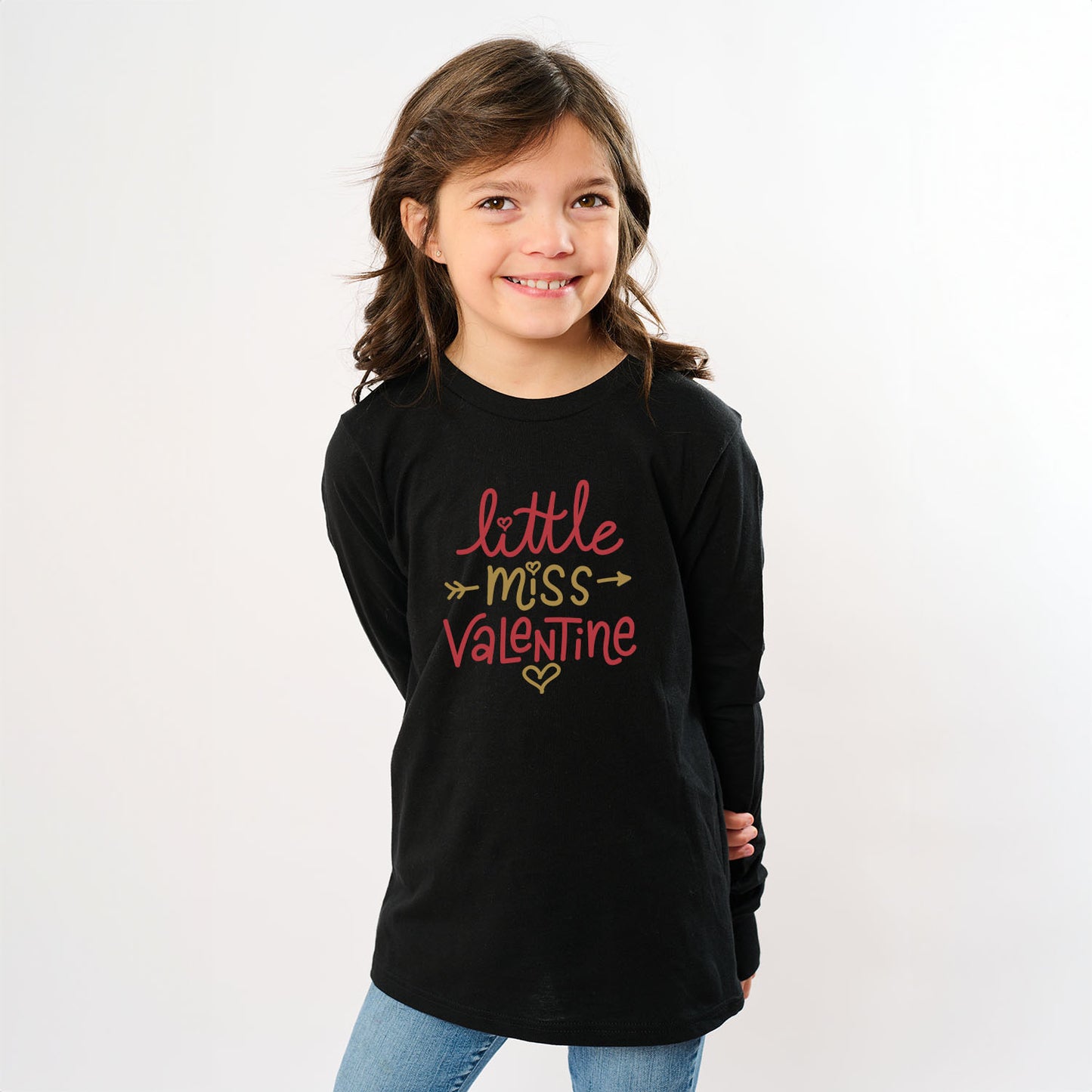 Little Miss Valentine | Youth Graphic Long Sleeve Tee