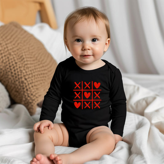 Tic Tac Heart | Baby Graphic Long Sleeve Onesie