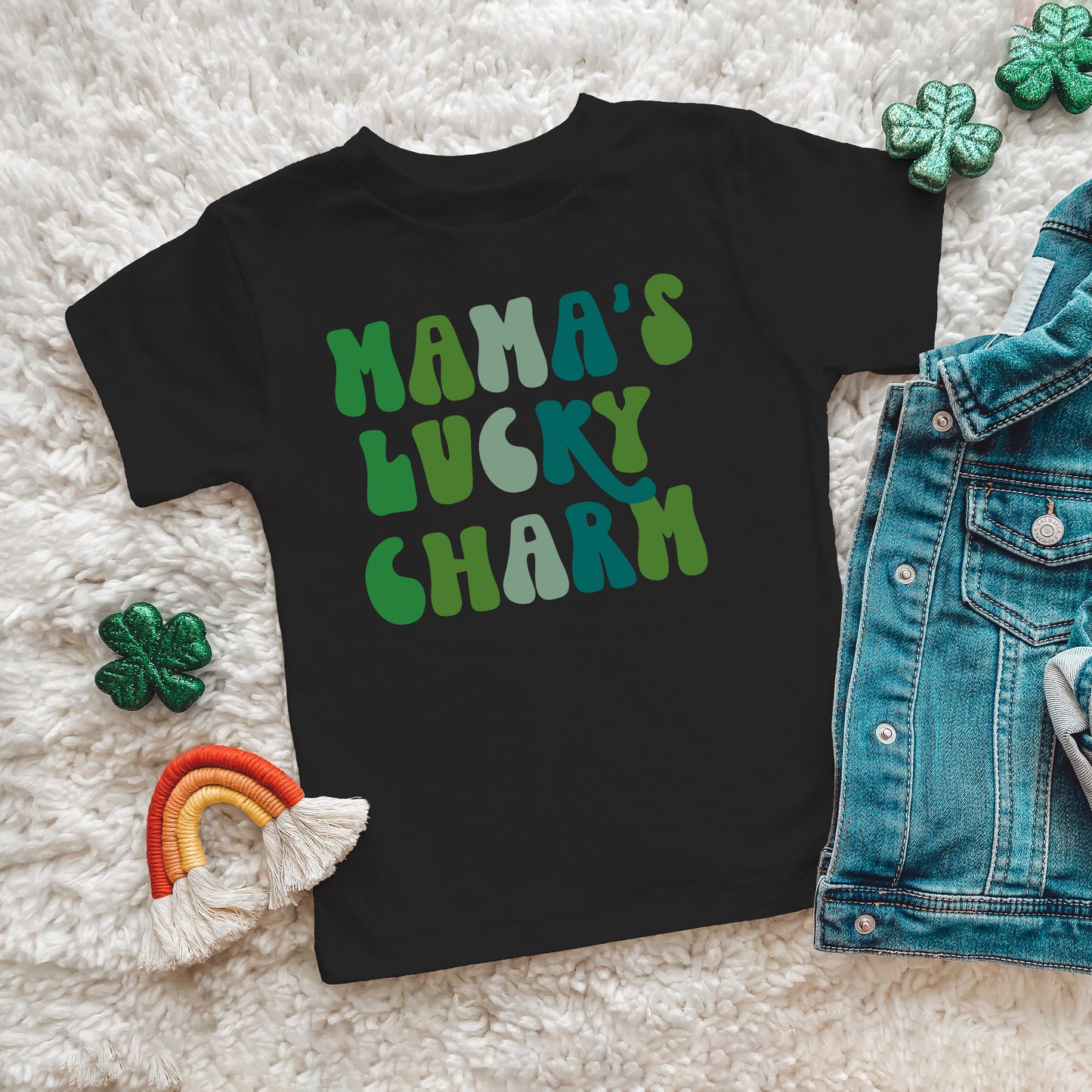 Mama's Lucky Charm | Toddler Graphic Short Sleeve Tee