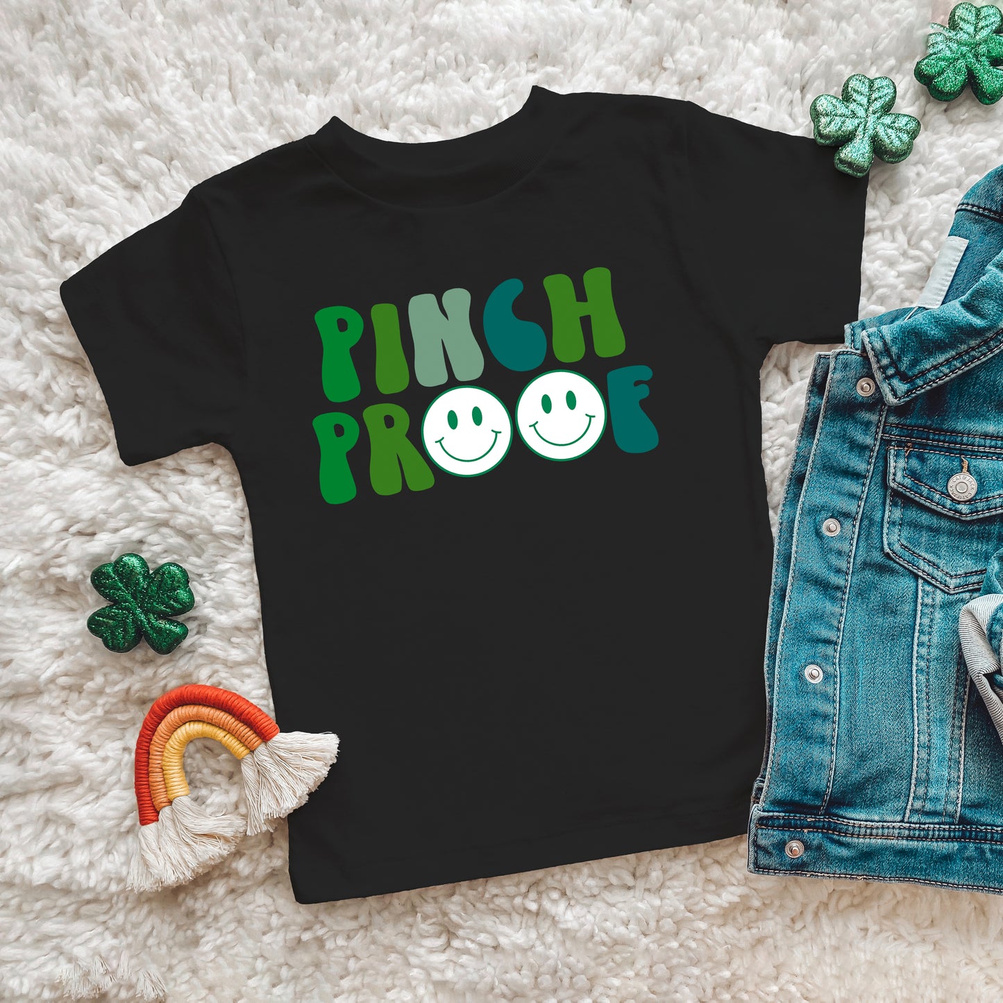 Pinch Proof Smiley Face | Toddler Graphic Short Sleeve Tee