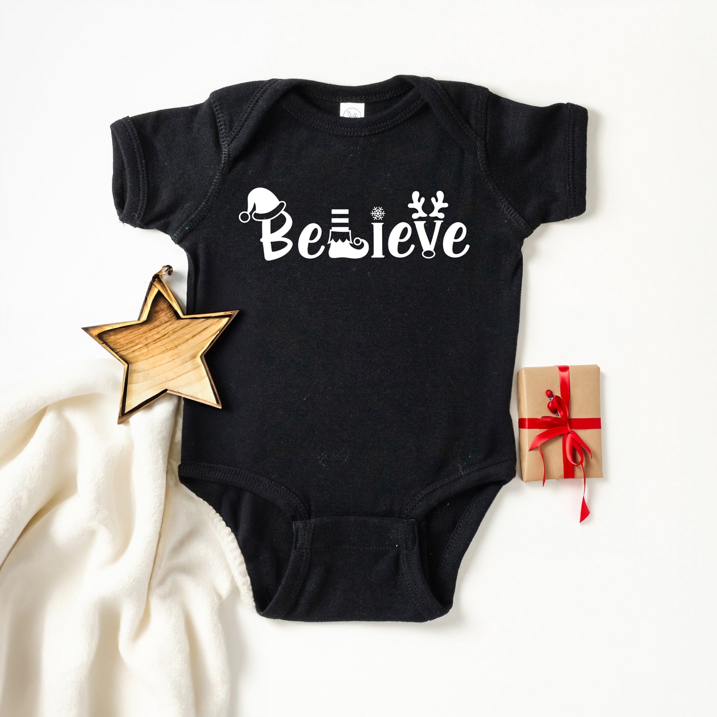 Believe Christmas | Baby Graphic Short Sleeve Onesie