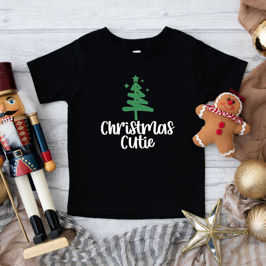 Christmas Cutie Tree Glitter | Toddler Graphic Short Sleeve Tee