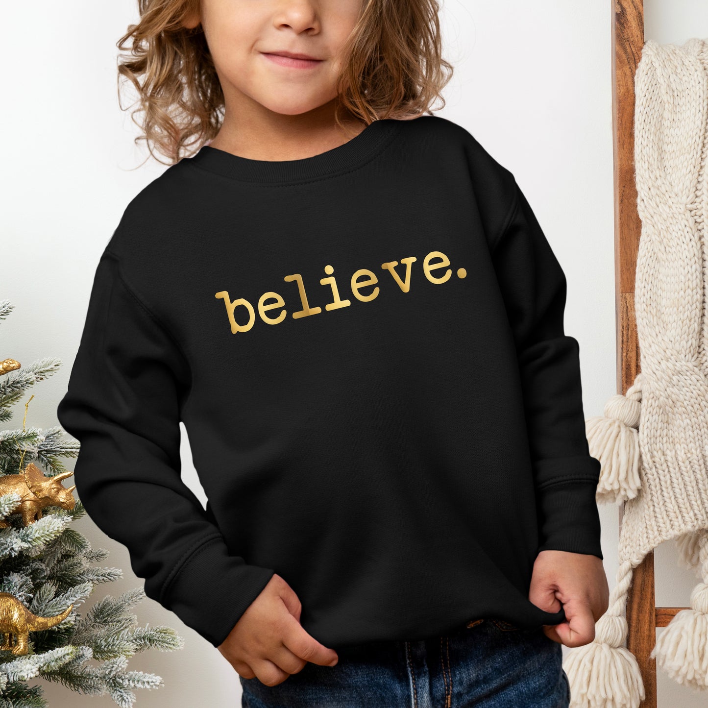 Believe Puff Print | Toddler Graphic Sweatshirt