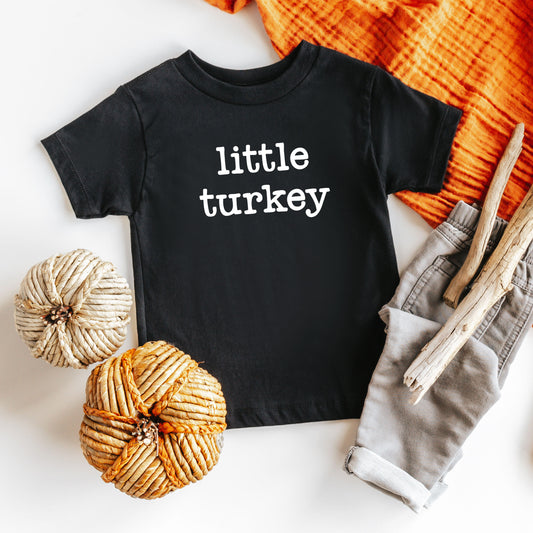 Little Turkey Typewriter | Toddler Short Sleeve Crew Neck