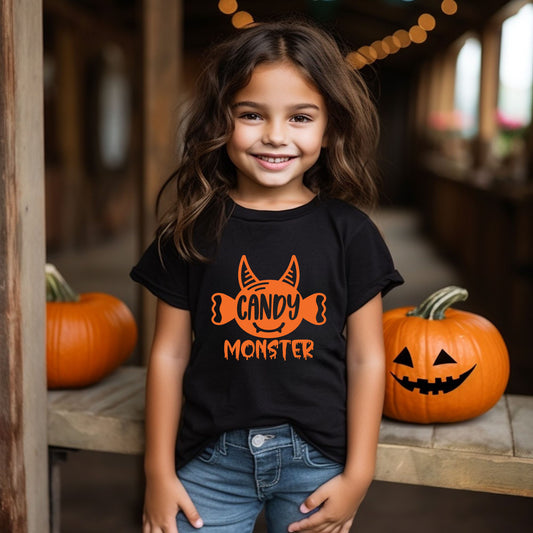 Candy Monster Horns | Toddler Graphic Short Sleeve Tee