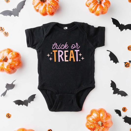 Trick Or Treat Colorful | Baby Graphic Short Sleeve Onesie