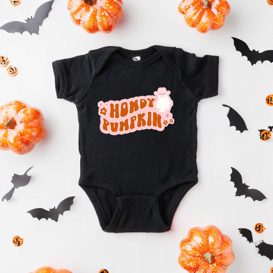 Howdy Pumpkin Ghost | Baby Graphic Short Sleeve Onesie