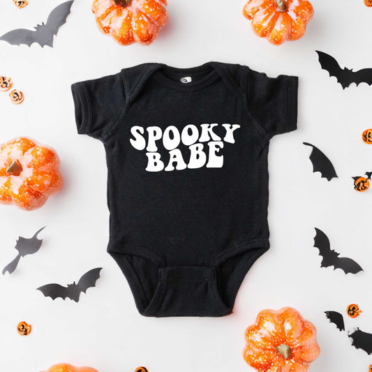 Spooky Babe Wavy | Baby Graphic Short Sleeve Onesie