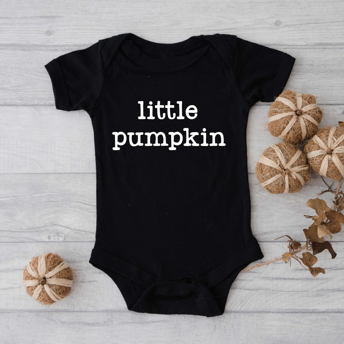 Little Pumpkin Typewriter | Baby Graphic Short Sleeve Onesie