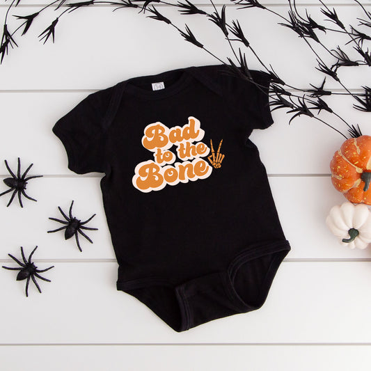 Bad To The Bone Hand | Baby Graphic Short Sleeve Onesie