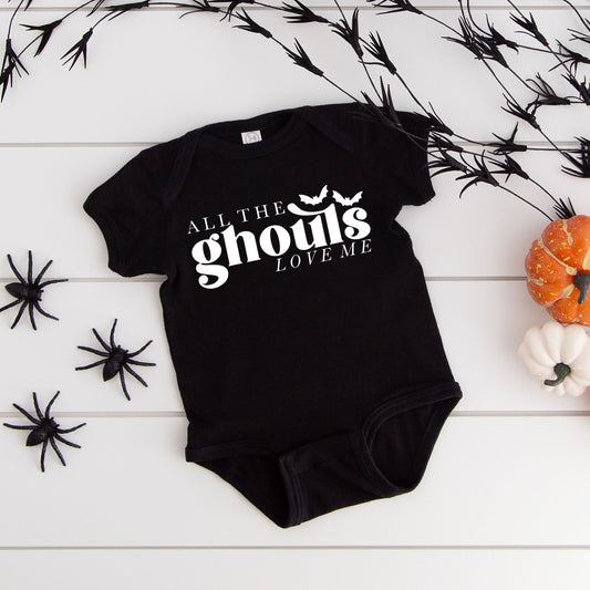 All The Ghouls Love Me | Baby Graphic Short Sleeve Onesie