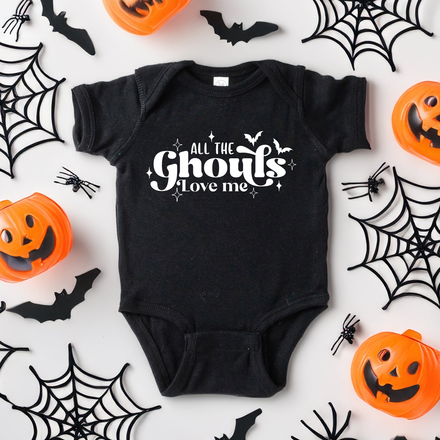 All The Ghouls Love Me Diamonds | Baby Graphic Short Sleeve Onesie