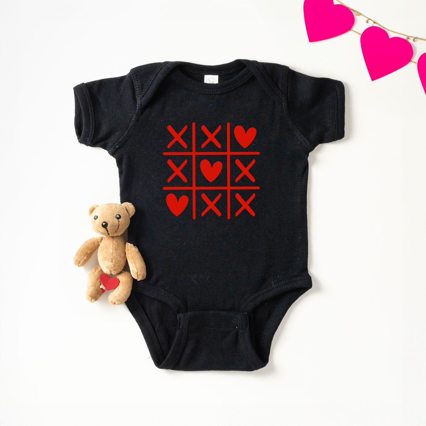 Tic Tac Heart | Baby Graphic Short Sleeve Onesie