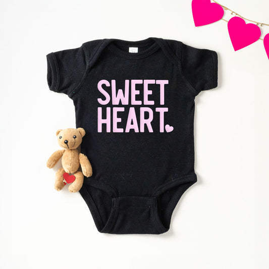 Sweetheart Puff Print | Baby Graphic Short Sleeve Onesie