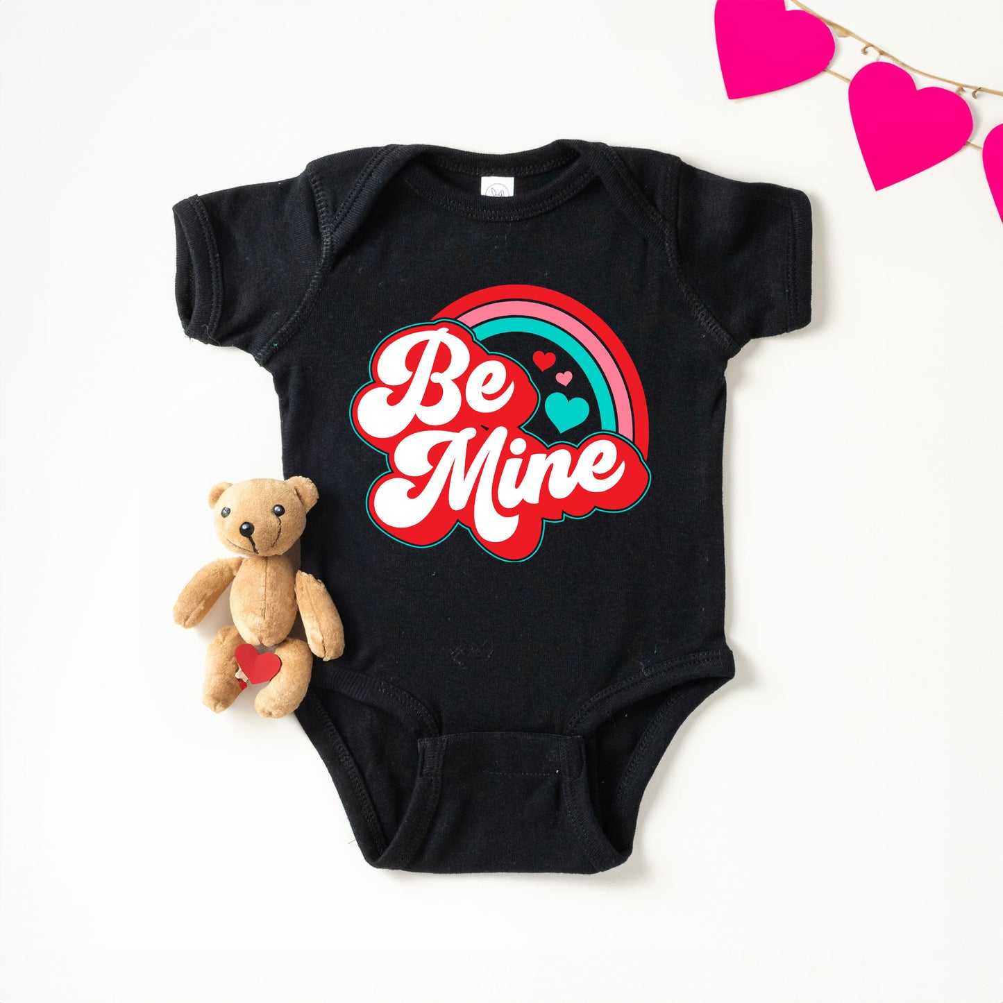 Be Mine Rainbow | Baby Graphic Short Sleeve Onesie