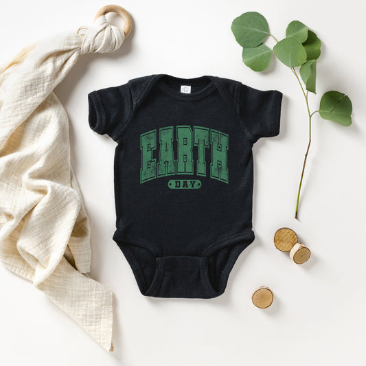 Earth Day Varsity | Baby Graphic Short Sleeve Onesie