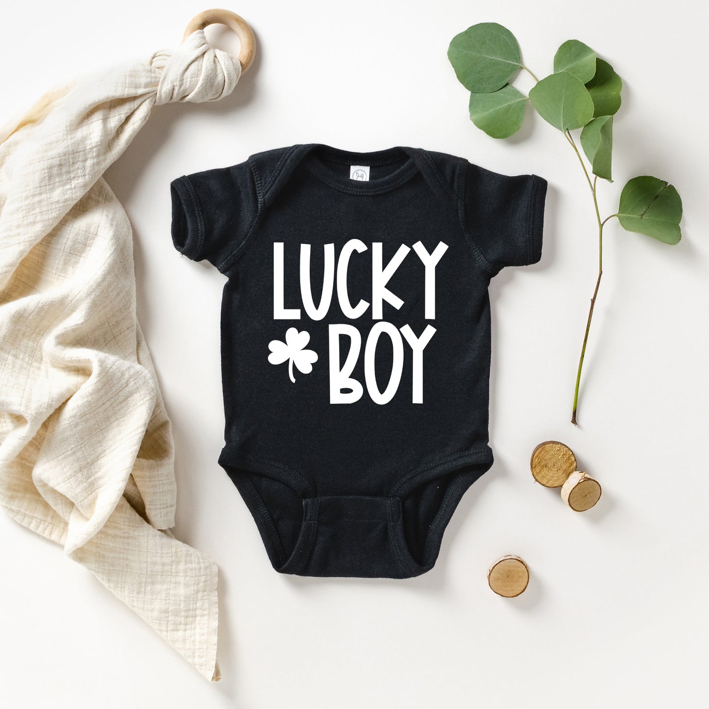 Lucky Boy | Baby Graphic Short Sleeve Onesie
