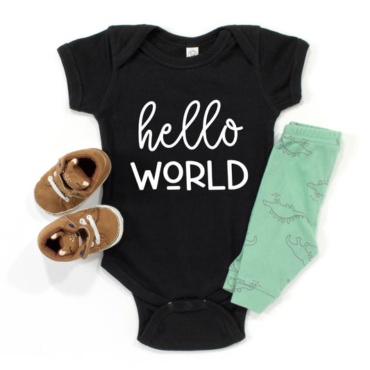 Hello World | Baby Graphic Short Sleeve Onesie