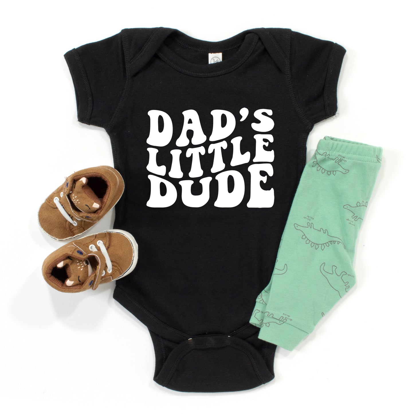 Dad's Little Dude | Baby Graphic Short Sleeve Onesie