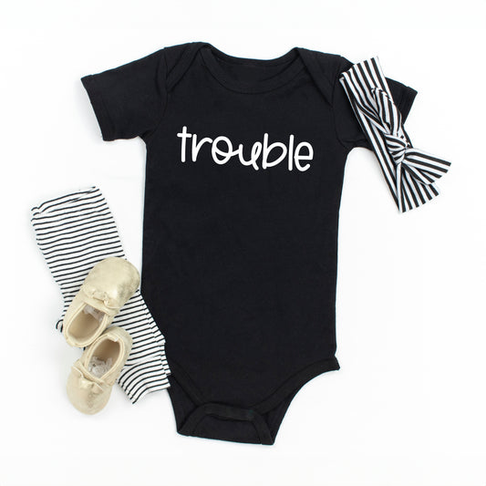 Trouble | Baby Graphic Short Sleeve Onesie