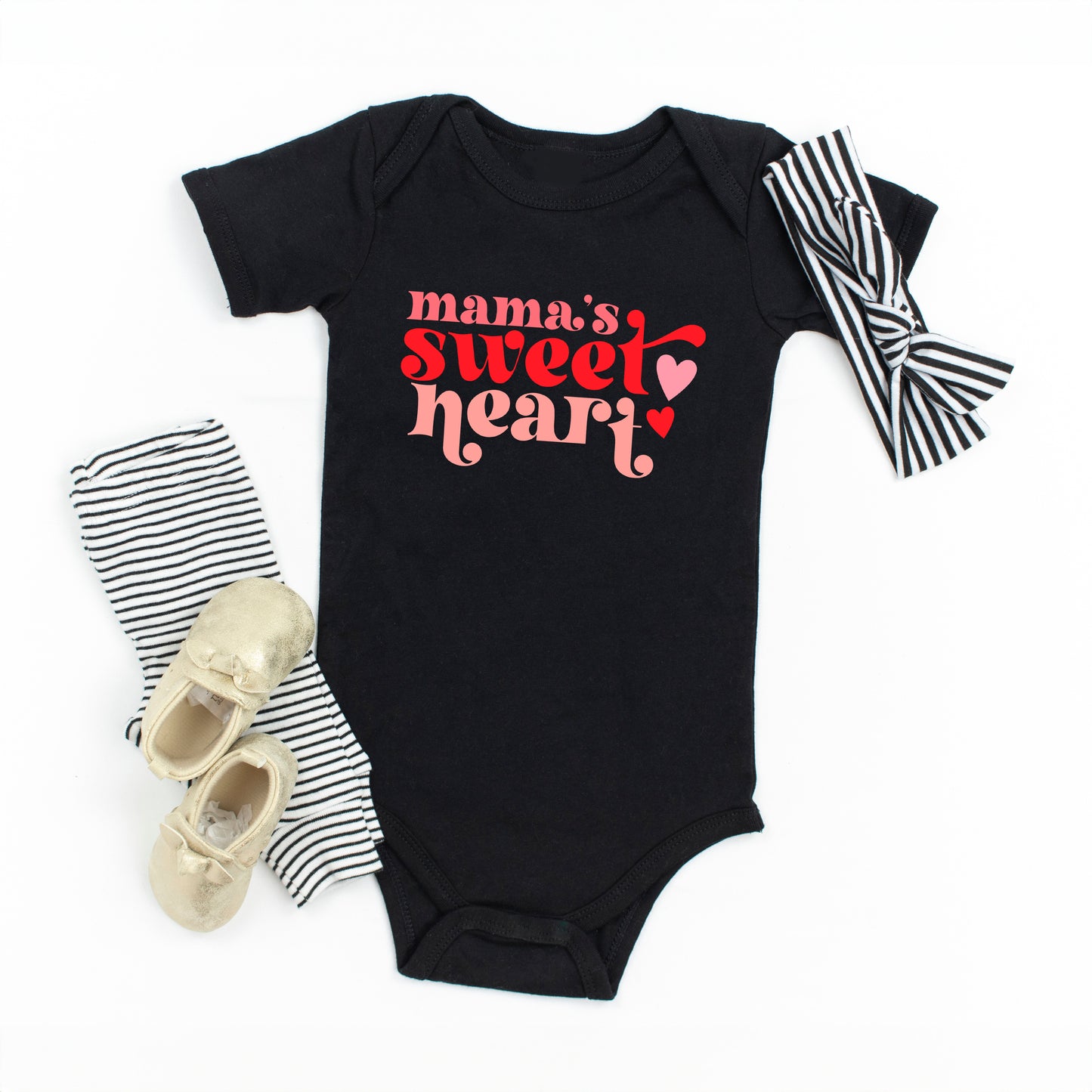 Pink Sweet Heart | Baby Graphic Short Sleeve Onesie