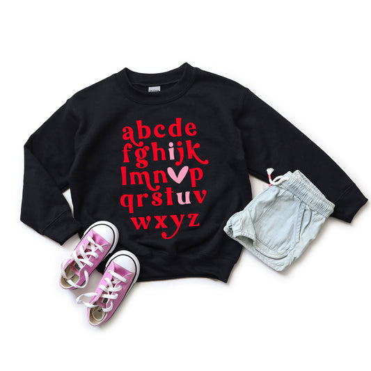 Vday Alphabet | Youth Graphic Sweatshirt