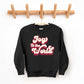Retro Joy To The World | Youth Graphic Sweatshirt