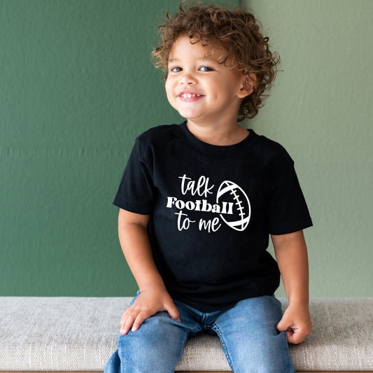 Talk Football To Me Ball | Toddler Graphic Short Sleeve Tee