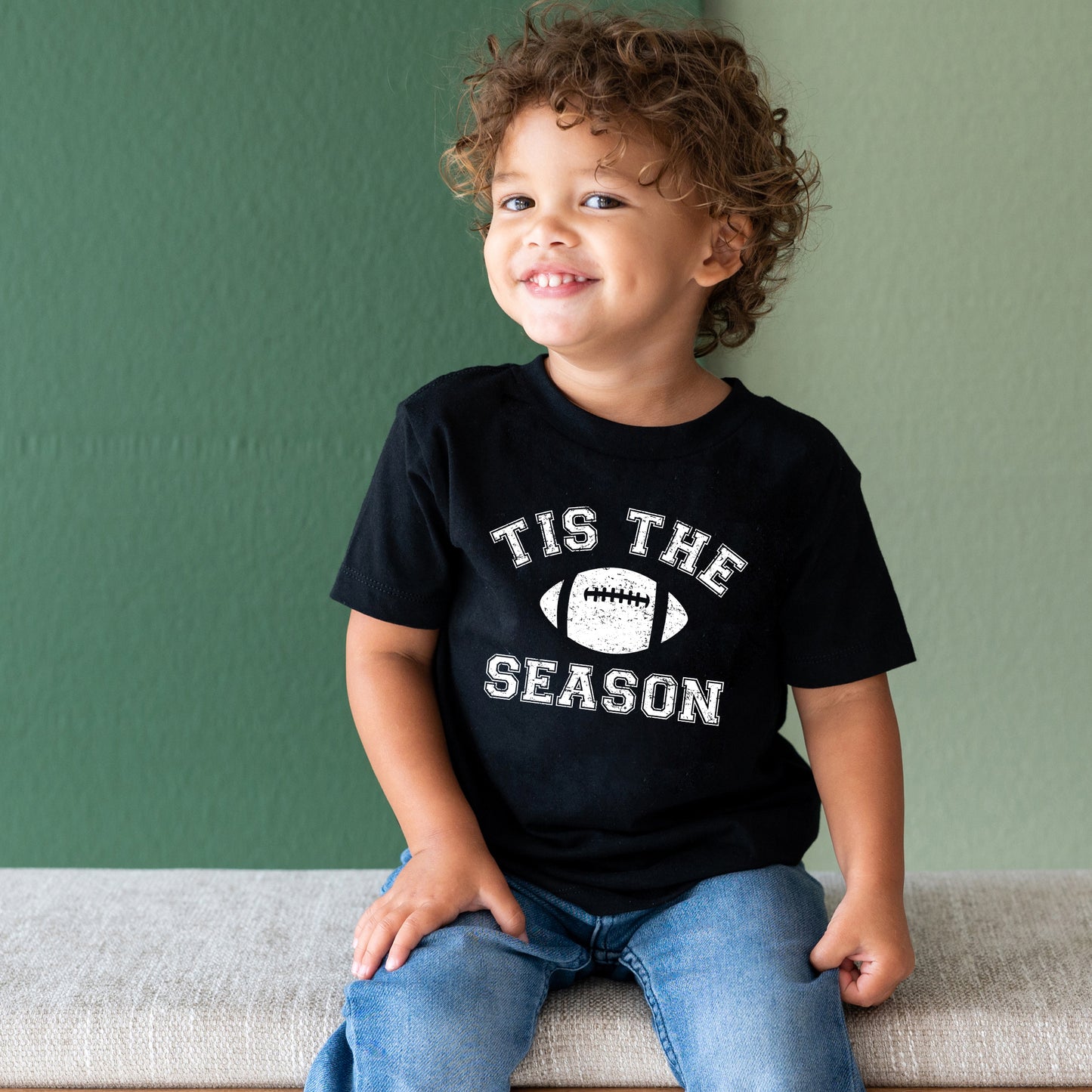 Tis The Season Football | Toddler Graphic Short Sleeve Tee