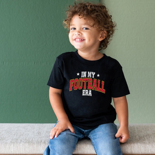 In My Football Era - Red | Toddler Graphic Short Sleeve Tee