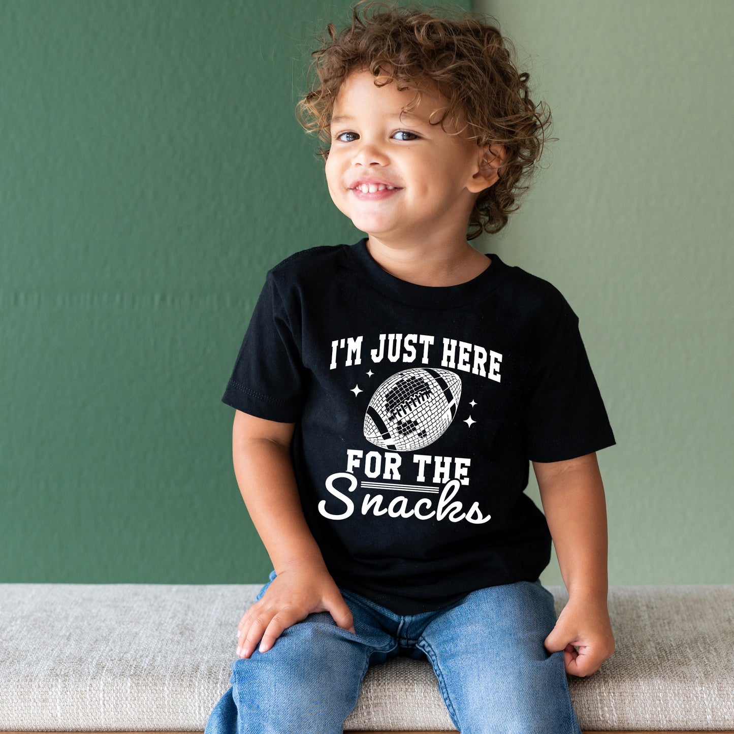 I'm Just Here For The Snacks Disco | Toddler Graphic Short Sleeve Tee