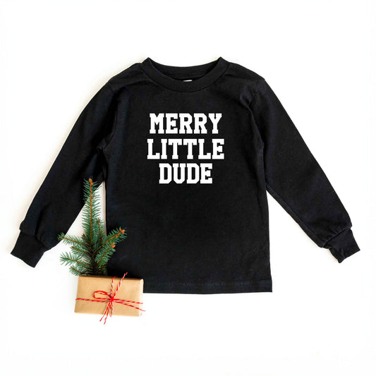 Merry Little Dude | Youth Graphic Long Sleeve Tee